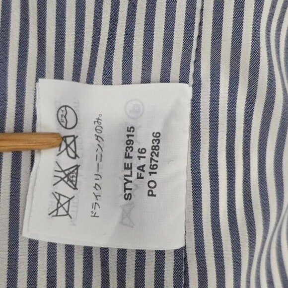 J CREW Double Cloth Italy Peacoat 8 Navy Blue Double Breast Wool Blend - Picture 11 of 16